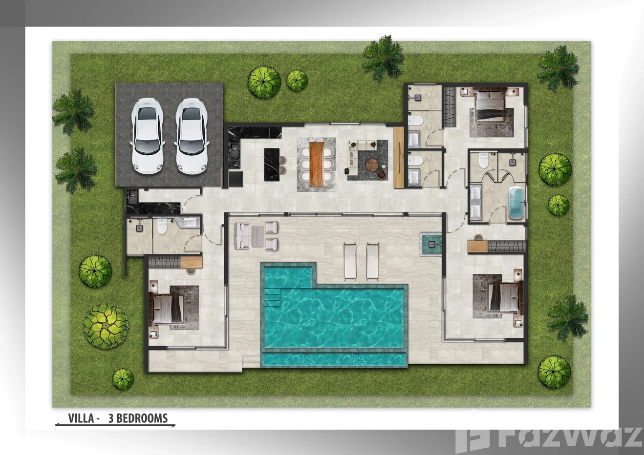 picture 3 Bedroom Villa for sale at Native Pool Villa  5952363 - 2/6