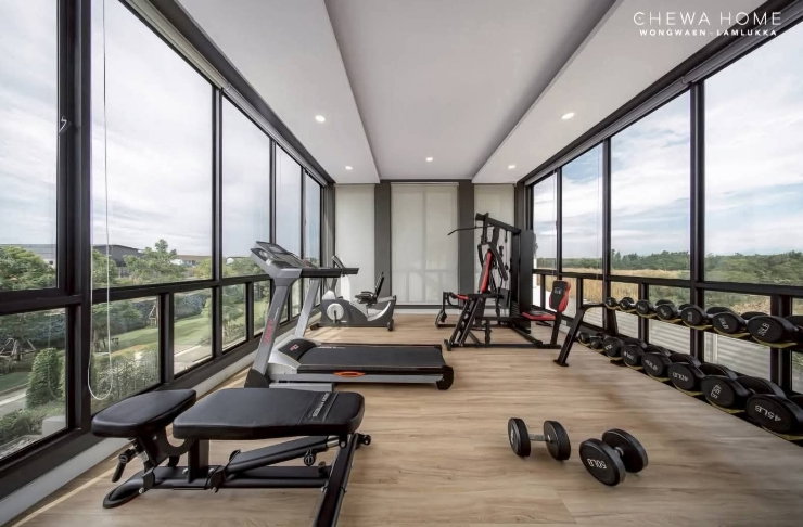 รูป ทาวโฮม 2 ชั้นหลังริม 27.3 ตร.วา หมู่บ้านชีวาโฮม วงแหวน-ลำลูกกา บ้านสไตล์ New York Loft โครงการคุณภาพของCHEWATHAI
 - รูปที่ 18/27