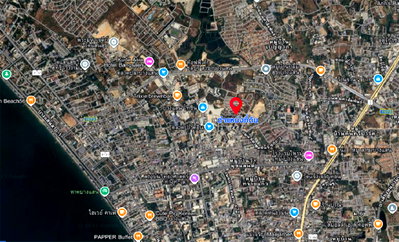 Land for sale Bang Saen : Vacant land for sale in Saen Suk, Mueang Chonburi District, Chonburi Province — total area 5 rai, 3 ngan, 93.6 sq.wah.