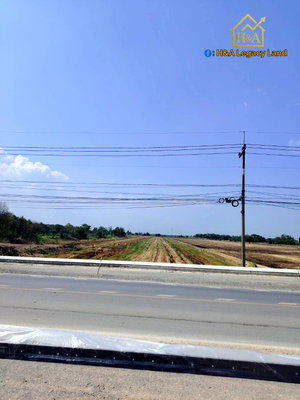ที่ดิน พระนครศรีอยุธยา : ขายที่ดินติดถนนลาดบัวหลวง-ไม้ตรา (ถนน 4 เลน)ขายยกแปลง 10 ไร่ 96 ตร.ว.