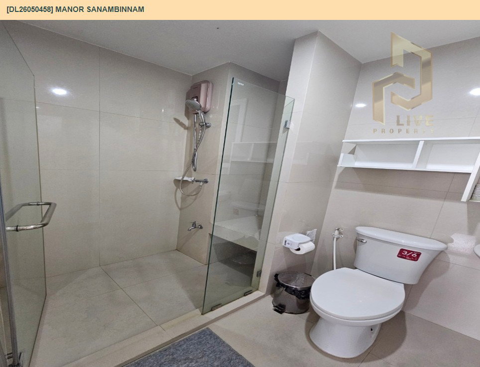 รูป DL26050458 ให้เช่าคอนโด แมเนอร์ สนามบินน้ำ (Manor Sanambinnam) ใกล้ MRT สะพานพระนั่งเกล้า พร้อมเข้าอยู่ โทรด่วน 0614453194 LineID @162cjixi - รูปที่ 7/8