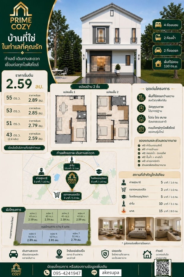 รูป ขาย บ้าน ในโครงการ Prime Cozy หนองปรือ โคราช 7 หลังเท่านั้น - รูปที่ 1/6