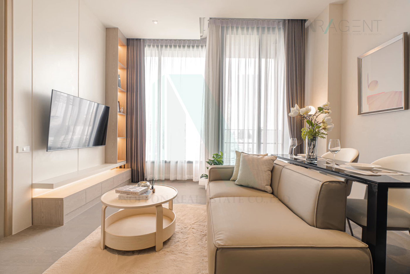 รูป 🚩 ให้เช่าคอนโด ดิ เอส อโศก อาคาร 1 ชั้น 22 1 ห้องนอน ขนาด 47.00 ตรม ใกล้ โรงเรียนวัฒนาวิทยาลัย - รูปที่ 4/8