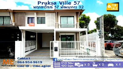 Townhouses for sale Phatthanakan Road : For Sale ‼️Townhouse Pruksa Ville 57 Pattanakarn 32  ready to move in, near Ekkamai, Thonglor, Sukhumvit, call 064-954-9619 (TB59-22)