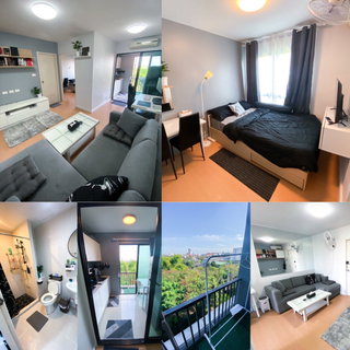 (Selling with tenant) i-Condo Sukhumvit 105, near Bearing BTS station. Large 32 sq m unit on the 6th floor, Building A6, great view, 1 bedroom.