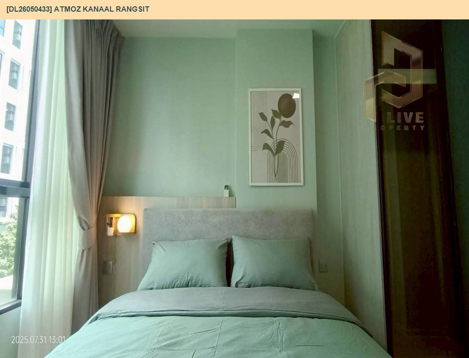 รูป DL26050433 ให้เช่าคอนโด แอทโมซ คาแนล รังสิต (Atmoz Kanaal Rangsit) ใกล้ - พร้อมเข้าอยู่ โทรด่วน 0800343450 LineID @655ebbvc - รูปที่ 4/10
