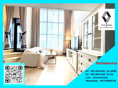 คอนโดให้เช่า : ให้เช่า คอนโดใกล้ รถไฟฟ้า BTS ช่องนนทรี | KnightsBridge Prime Sathorn | 1 ห้องนอน Duplex วิวเมือง | ใกล้ Empire Tower