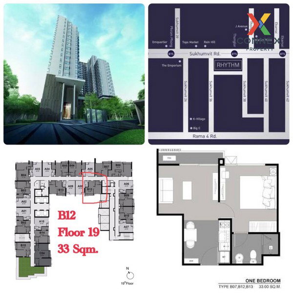 รูป เช่า คอนโด ชั้นสูง Rhythm Sukhumvit 36-38 BTS-ทองหล่อ สุขุมวิท พระโขนง คลองเตย กรุงเทพ CX-00717 ✅ ทักไลน์ @connexproperty ตอบทันที ทีมงานมืออาชีพ ✅ - รูปที่ 9/9