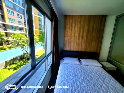 เช่าคอนโด ตลาดหนองมน : DCondo ดีคอนโด ชั้น2 ตึกD  ------------วิวสระ------ ว่าง 06 มิ.ย. 2569 ----------Tel 097-049-5874 (Line: @choncondo มี@ด้วย)