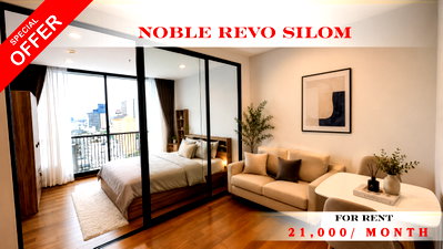 Condos for rent : 🌹✨ BEST DEAL!!! For Rent 📍 Noble Revo Silom(Line: @rent2022) | Prime Silom Location ✨ Beautiful room | Ready to move in ✨ 📌 Ref Code: A10081