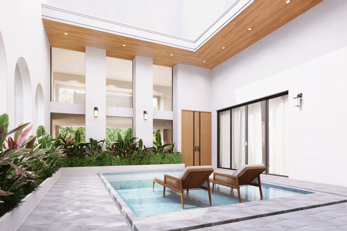 รูป Modern Tropical Pool Villa for Sale Thung Klom Tan Man Pattaya - รูปที่ 3/20