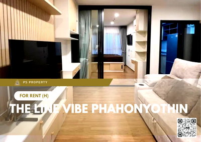 คอนโดให้เช่า : ให้เช่า 🔥 The Line Vibe Phahonyothin 🔥เฟอร์นิเจอร์ และ เครื่องใช้ไฟฟ้าครบ ใกล้รถไฟฟ้าถึง 2 สาย