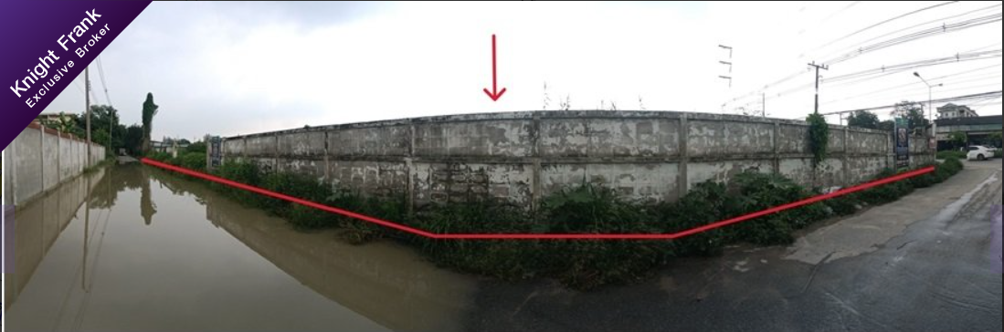 รูป ที่ดินว่างเปล่า 7400 ตร.วา กระทุ่มแบน สมุทรสาคร 160M - รูปที่ 3/9