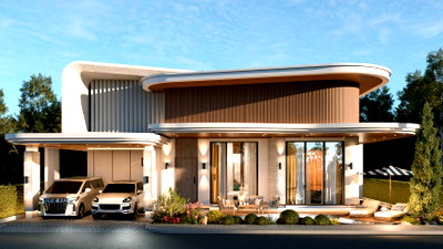 บ้านเดี่ยว ชลบุรี : Single Story Luxury Modern House for Sale North Pattaya