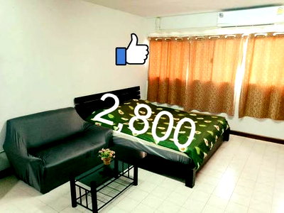 คอนโดให้เช่า : ป็อปปูล่า คอนโด เมืองทอง T6 ชั้น 12  ให้เช่า 2,800 บาท (เฟอร์ครบ) ใกล้ ม.ศิลปากร (+แอร์+TV+ตู้เย็น+น้ำอุ่น) โทร 080-545-2028 