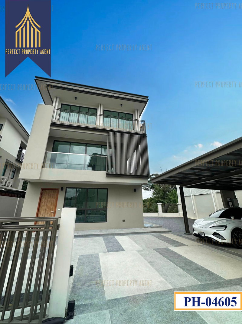ขายบ้านเดี่ยว : ขายบ้านเดี่ยวหรู 3 ชั้น AQ Arbor สวนหลวง ร.9 พัฒนาการ บ้านใหม่ ไม่เคยเข้าอยู่