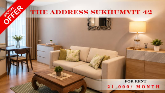 รูปภาพ 💝🚆 Fully Furnished For Rent 📌 The Address Sukhumvit 42 (Line: @rent2022) | Near BTS Ekkamai    ✨ Ready to move in! ✨   📌 Ref Code: A05441