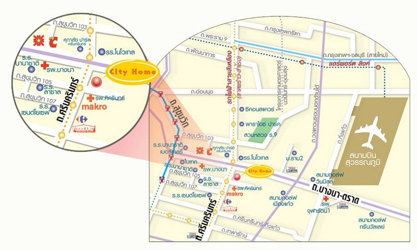 รูป Call : 081-455-2598 คอนโด ซิตี้โฮม ศรีนครินทร์ ใกล้ MRT ศรีลาซาล 650 เมตร ห้อง 30 ตร.ม 1 ห้องนอน ชั้น9 มีเครื่องซักผ้า ตกแต่งครบ (เจ้าของขายเอง) - รูปที่ 11/12