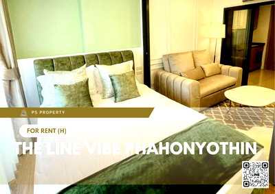 Condos for rent : For Rent 🔥 The Line Vibe Phahonyothin 🔥 Fully furnished with appliances. Close to 2 MRT lines.