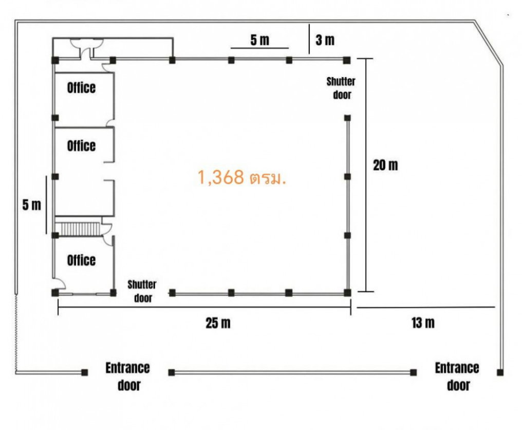 รูป เช่า โรงงาน-โกดัง1,368ตรม.กลางเมืองสมุทรปราการ พร้อมดำเนินธุรกิจ - รูปที่ 5/5