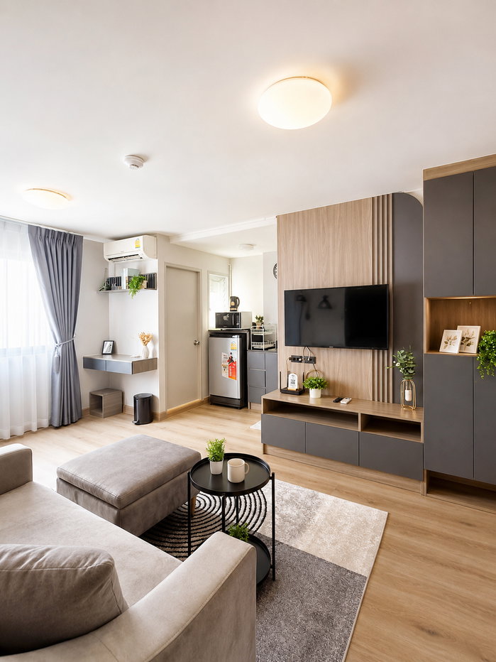 รูป 🔥 ห้องสวยที่สุดในโครงการ! 2นอน 2น้ำ ใกล้ฟิวเจอร์พาร์ครังสิต แต่งครบ พร้อมอยู่ - รูปที่ 3/21