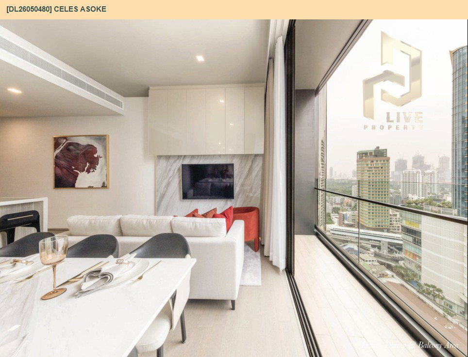 รูป DL26050480 ให้เช่าคอนโด เซอเลส อโศก (CELES Asoke) ใกล้ BTS อโศก พร้อมเข้าอยู่ โทรด่วน 0638692663 LineID @655ebbvc - รูปที่ 4/9