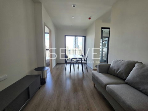 Combine 2 Beds Large Room City View Fully furnished Good Location Close to  MRT Phra Ram 9  220 m. @  NUE District R9