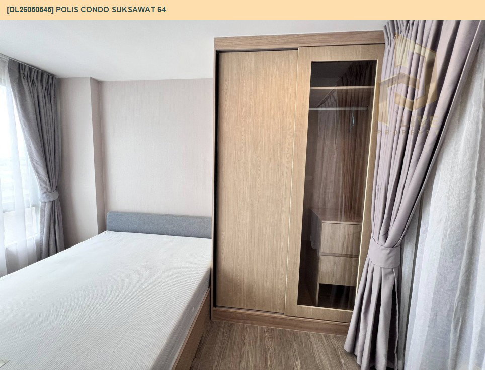 รูป DL26050545 ให้เช่าคอนโด โพลิส คอนโด สุขสวัสดิ์ 64 (Polis Condo Suksawat 64) ใกล้ - พร้อมเข้าอยู่ โทรด่วน 0653619502 LineID @897iyzll - รูปที่ 6/15