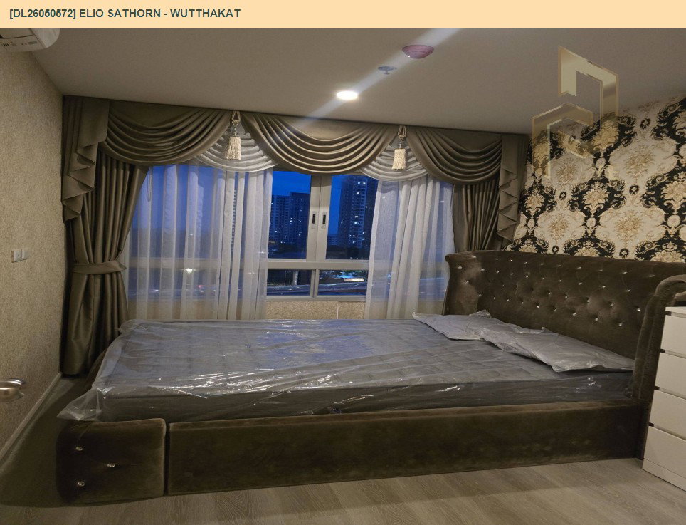 รูป DL26050572 ให้เช่าคอนโด เอลลิโอ สาทร - วุฒากาศ (Elio Sathorn - Wutthakat) ใกล้ BTS วุฒากาศ พร้อมเข้าอยู่ โทรด่วน 0614453194 LineID @162cjixi - รูปที่ 5/5