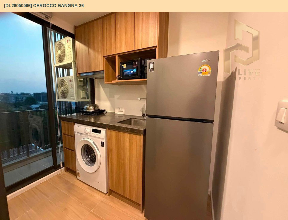 รูป DL26050596 ให้เช่าคอนโด ซีรอคโค บางนา 36 (Cerocco Bangna 36) ใกล้ - พร้อมเข้าอยู่ โทรด่วน 0614453194 LineID @162cjixi - รูปที่ 3/6