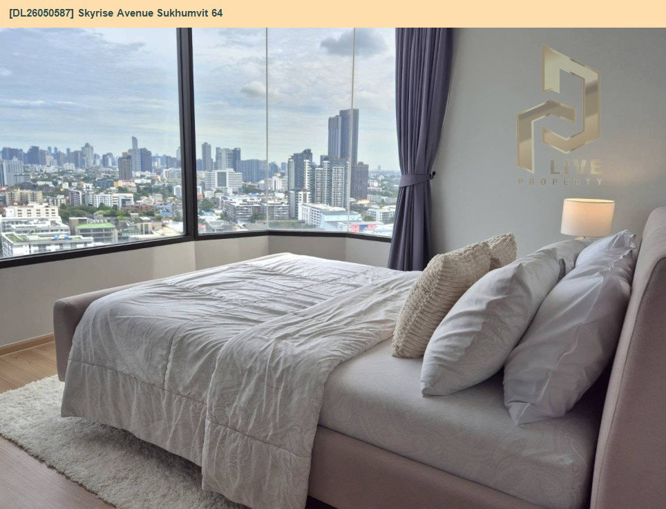 รูป DL26050587 ให้เช่าคอนโด สกายไรส์ อเวนิว สุขุมวิท 64 (Skyrise Avenue Sukhumvit 64) ใกล้ BTS ปุณณวิธี พร้อมเข้าอยู่ โทรด่วน 0638692663 LineID @655ebbvc - รูปที่ 4/7