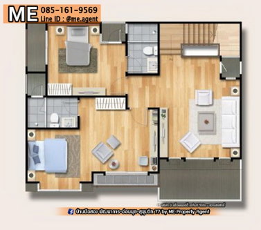 รูป ขาย บ้านเดี่ยว เดอะ แพลนท์ เอลิท (The Plant Elite) พัฒนาการ 38 หิ้วกระเป๋าเข้าอยู่ได้เลย เดินทางเข้าสุขุมวิทได้ง่าย โทร 064-954-9619 (BT20-52) - รูปที่ 35/36