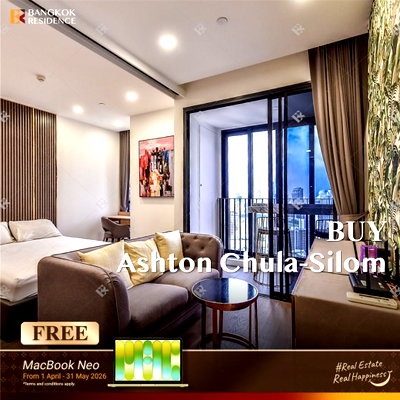 ขายคอนโด : 🔥 ห้องแต่งสวยพร้อมอยู่ Ashton Chula-Silom วิวเมือง ชั้นสูง ใกล้ Mrt สามย่าน 💫