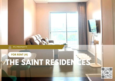 คอนโดให้เช่า : ให้เช่า ✨ The Saint Residences ✨ 2 ห้องนอน เฟอร์นิเจอร์ และ เครื่องใช้ไฟฟ้าครบ ใกล้ BTS ห้าแยกลาดพร้าว