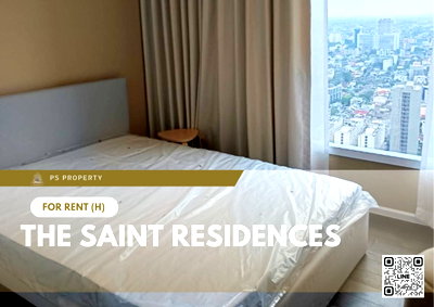 คอนโดให้เช่า : ให้เช่า ✨ The Saint Residences ✨ 2 ห้องนอน 2 ห้องน้ำ เฟอร์นิเจอร์ และ เครื่องใช้ไฟฟ้าครบ ใกล้ BTS ห้าแยกลาดพร้าว