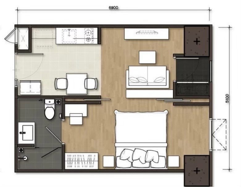 รูป ขาย รหัส PP105 คอนโด HAUS 23 รัชดา - ลาดพร้าว - รูปที่ 6/6