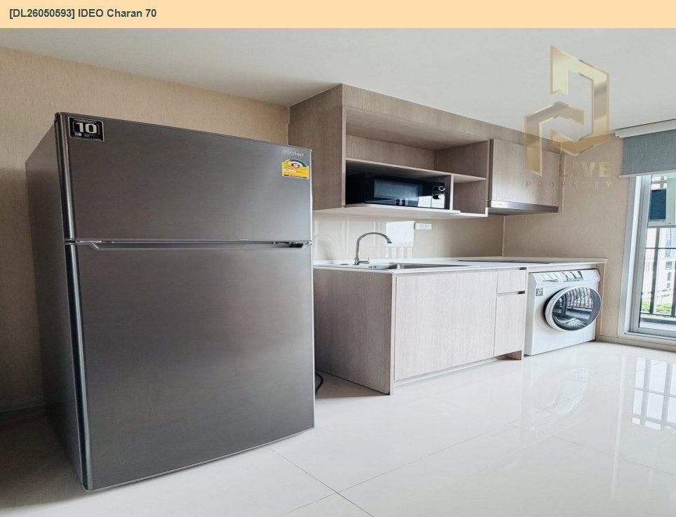 รูป DL26050593 ให้เช่าคอนโด IDEO จรัญ 70 (IDEO Charan 70) ใกล้ MRT บางพลัด พร้อมเข้าอยู่ โทรด่วน 0614453194 LineID @162cjixi - รูปที่ 4/13