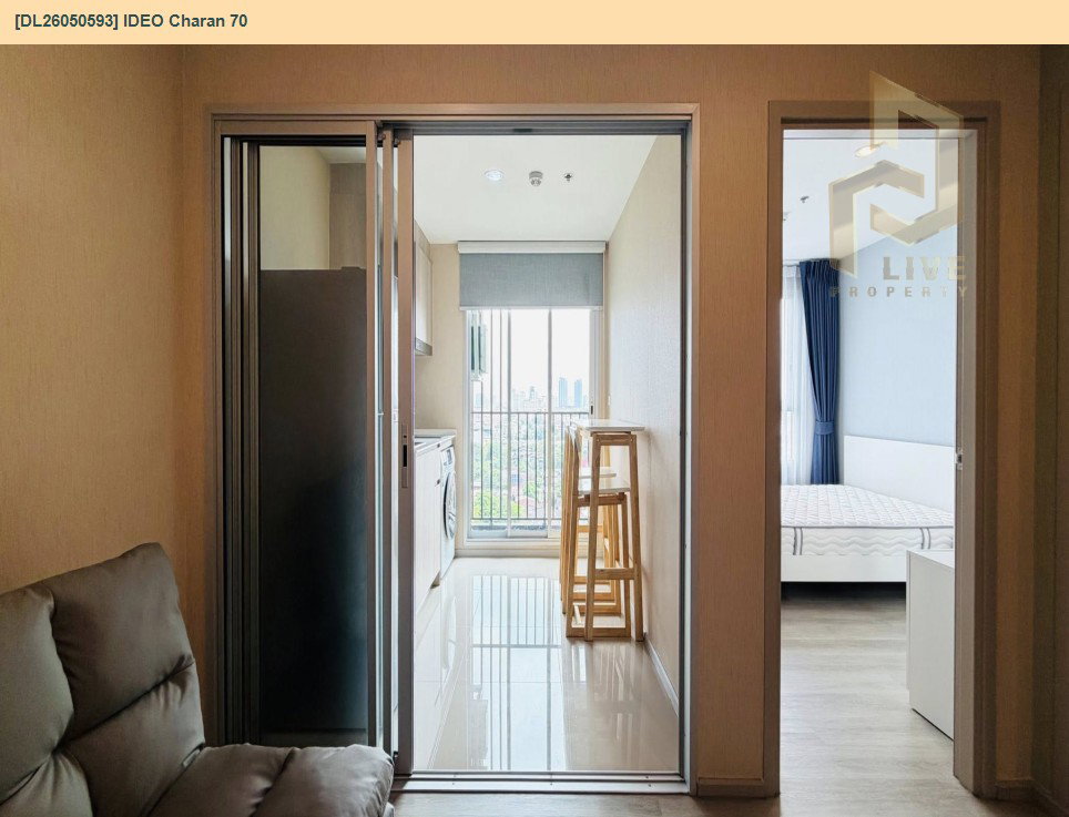 รูป DL26050593 ให้เช่าคอนโด IDEO จรัญ 70 (IDEO Charan 70) ใกล้ MRT บางพลัด พร้อมเข้าอยู่ โทรด่วน 0614453194 LineID @162cjixi - รูปที่ 7/13