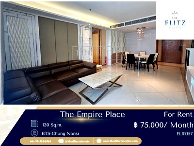 คอนโดให้เช่า : ✨ ใครหาห้องใหญ่แต่งครบต้องดู The Empire Place สาทร ห้องสวยพร้อมอยู่เลย ✔