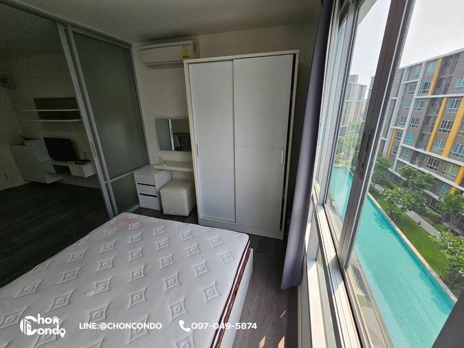 DCondo ดีคอนโด ชั้น6 ตึกB ------- วิวสระ ----- ว่าง 06 มิ.ย. 2569 -------Tel 097-049-5874 (Line: @choncondo มี@ด้วย)