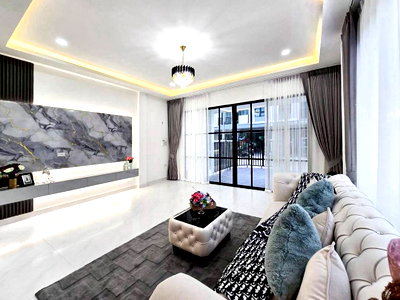 Townhouses for rent Chonburi : KT0425🚞Townhouse Siam country, Ponprapanimit road near Mabprachan 3Bedroom size 130sqm🪑Fully furnished