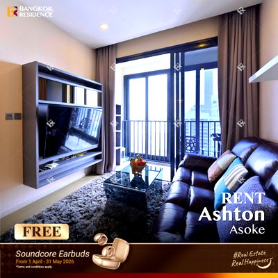 คอนโดให้เช่า : เช่าคอนโด 💖 Ashton Asoke  2นอน 47ตร.ม. 50k 🔥 ห้องสวย ราคาดี ใกล้ BTS อโศก  