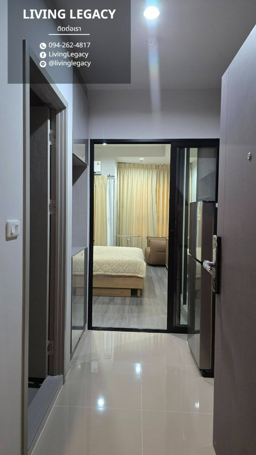 รูป เช่าด่วน! Ideo Ramkhamhaeng Lamsali Station 1 นอน 25 ตร.ม. ชั้น 18 | ใกล้ BTS 200 ม. | 13,000 บาท/เดือน - รูปที่ 3/10