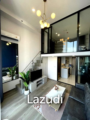 คอนโดให้เช่า : 38 sqm duplex 1 bedroom condo Knightsbridge Space Sukhumvit Rama 4 Phra Khanong