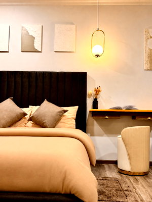 Condos for rent : ✨ Move-in Ready Nordic Cozy Condo | Kave Embryo Khlong 6- Fully furnished with a Chesterfield sofa bed & warm ambient lighting