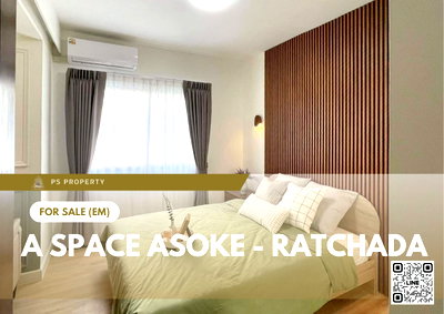 Condos for sale : Urgent Sale ✨ A Space Asoke - Ratchada ✨ Fully furnished and equipped with appliances. Near MRT Rama 9.