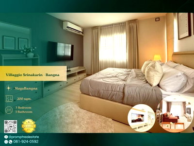 Houses for rent Bang Pu Industrial Estate : UV01932 - Villaggio Srinakarin - Bangna : MegaBangna 