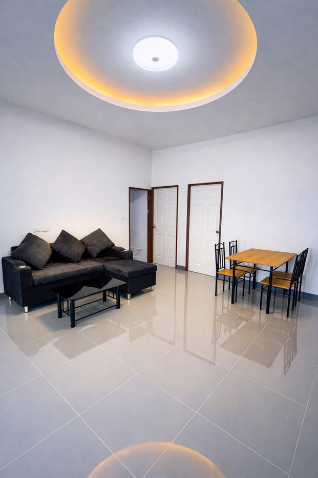 picture Newly built single-story house with a rooftop view. - 4/16