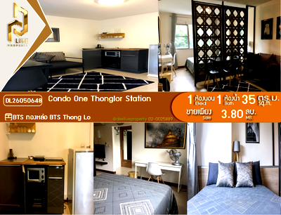 Condos for sale : DL26050648 Condo for sale, Condo One Thonglor Station near BTS Thong Lo, ready to move in, call urgently 0653619502 LineID @952jdxxk