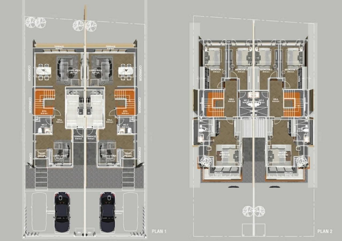 รูป ขายบ้านแฝดสองชั้น 3 ห้องนอน 3 ห้องน้ำ 1 ห้องครัว 2 ที่จอดรถ #C8MG100711 - รูปที่ 18/19